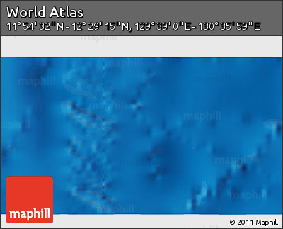 Physical 3D Map of the Area around 12° 11' 54" N, 130° 7' 30" E
