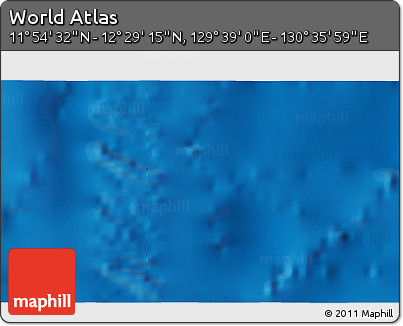 Physical 3D Map of the Area around 12° 11' 54" N, 130° 7' 30" E