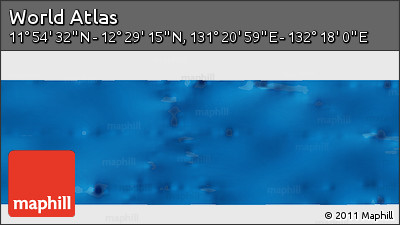 Physical Panoramic Map of the Area around 12° 11' 54" N, 131° 49' 29" E