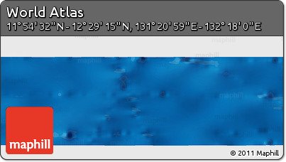 Physical Panoramic Map of the Area around 12° 11' 54" N, 131° 49' 29" E