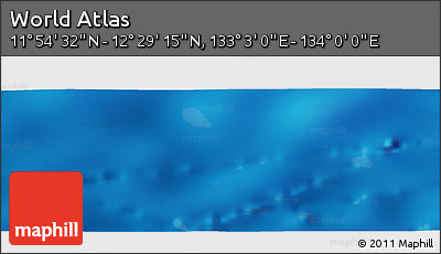 Physical Panoramic Map of the Area around 12° 11' 54" N, 133° 31' 30" E