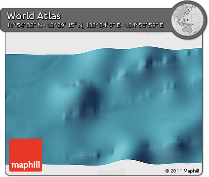 Satellite 3D Map of the Area around 12° 11' 54" N, 134° 22' 30" E