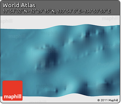 Satellite 3D Map of the Area around 12° 11' 54" N, 134° 22' 30" E