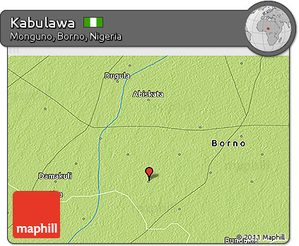 Physical 3D Map of Kabulawa