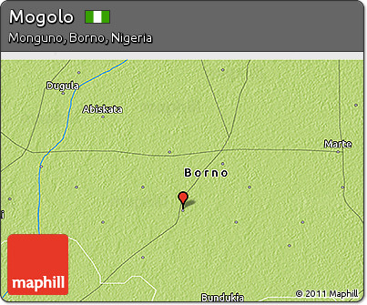 Physical 3D Map of Mogolo