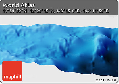 Physical Panoramic Map of the Area around 12° 11' 54" N, 143° 43' 29" E