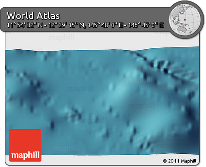 Satellite 3D Map of the Area around 12° 11' 54" N, 146° 16' 30" E