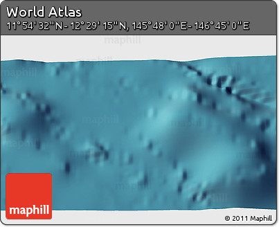 Satellite 3D Map of the Area around 12° 11' 54" N, 146° 16' 30" E