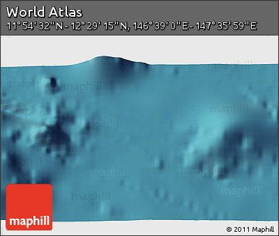 Satellite 3D Map of the Area around 12° 11' 54" N, 147° 7' 30" E