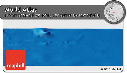 Physical Panoramic Map of the Area around 12° 11' 54" N, 148° 49' 29" E