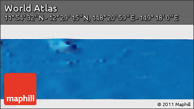 Physical Panoramic Map of the Area around 12° 11' 54" N, 148° 49' 29" E