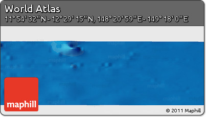 Physical Panoramic Map of the Area around 12° 11' 54" N, 148° 49' 29" E