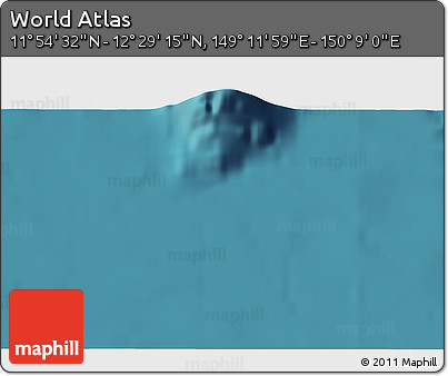 Satellite 3D Map of the Area around 12° 11' 54" N, 149° 40' 30" E