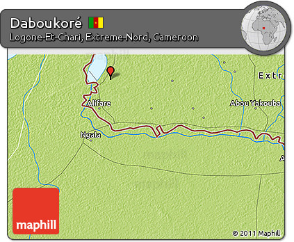 Physical 3D Map of Daboukoré