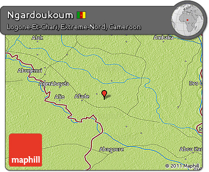 Physical 3D Map of Ngardoukoum