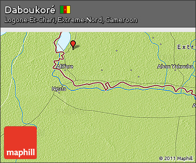 Physical 3D Map of Daboukoré