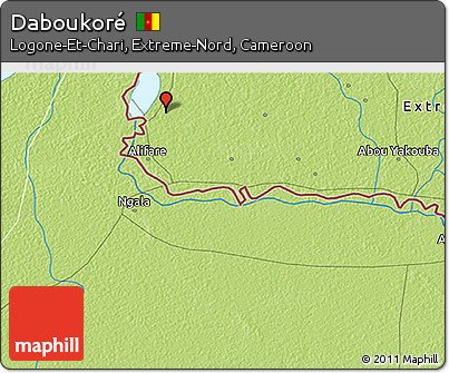 Physical 3D Map of Daboukoré