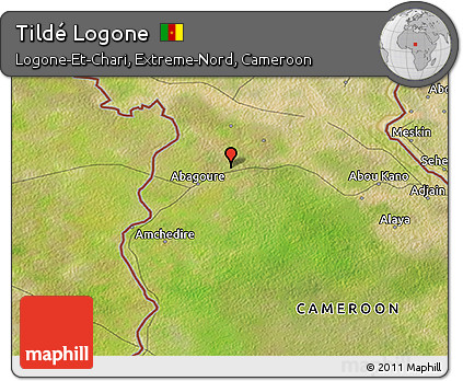 Satellite 3D Map of Tildé Logone