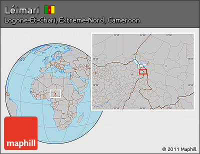 Gray Location Map of Léimari
