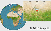 Satellite Location Map of Magam