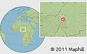 Savanna Style Location Map of Magam