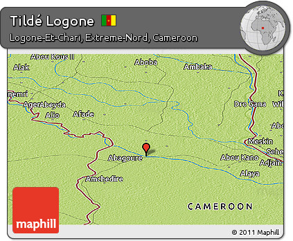 Physical Panoramic Map of Tildé Logone