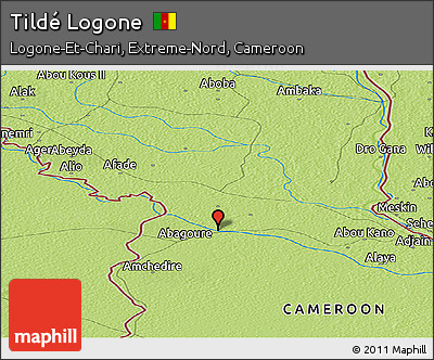 Physical Panoramic Map of Tildé Logone