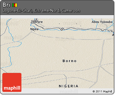 Shaded Relief Panoramic Map of Bri
