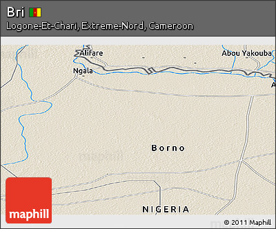 Shaded Relief Panoramic Map of Bri