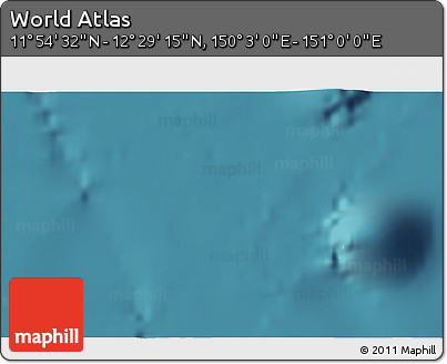Satellite 3D Map of the Area around 12° 11' 54" N, 150° 31' 30" E