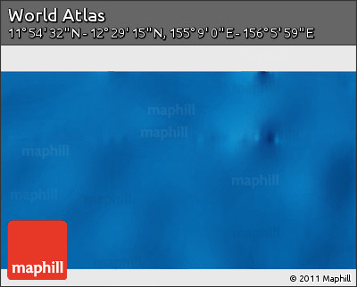 Physical 3D Map of the Area around 12° 11' 54" N, 155° 37' 30" E