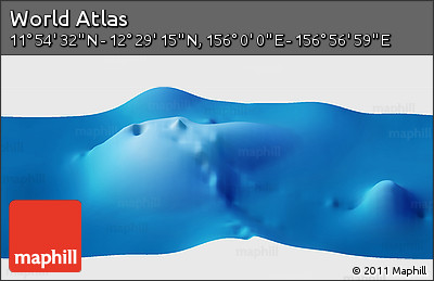 Physical Panoramic Map of the Area around 12° 11' 54" N, 156° 28' 29" E