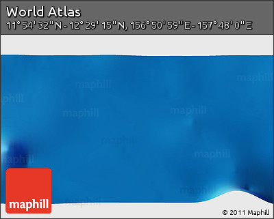 Physical 3D Map of the Area around 12° 11' 54" N, 157° 19' 29" E