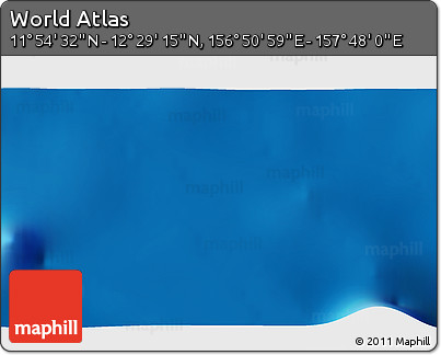 Physical 3D Map of the Area around 12° 11' 54" N, 157° 19' 29" E