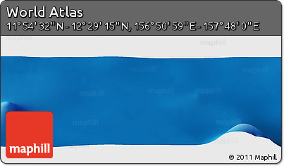 Physical Panoramic Map of the Area around 12° 11' 54" N, 157° 19' 29" E