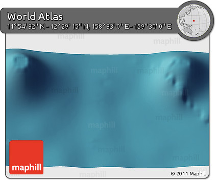 Satellite 3D Map of the Area around 12° 11' 54" N, 159° 1' 30" E