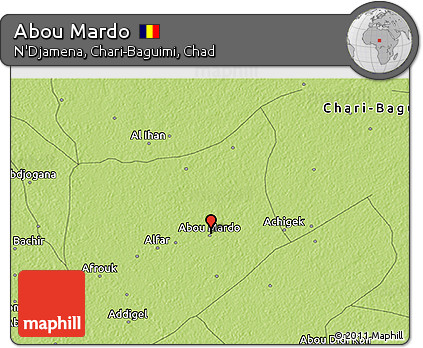 Physical 3D Map of Abou Mardo