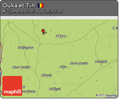 Physical 3D Map of Ouka Et Tin