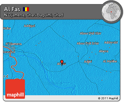 Political 3D Map of Al Fas