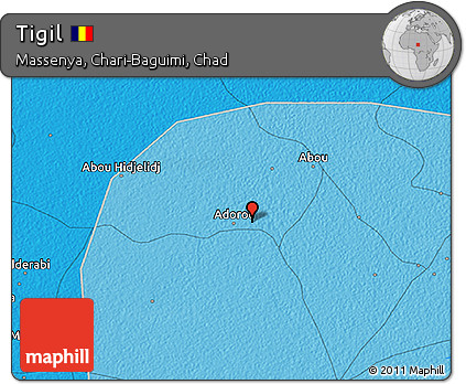 Political 3D Map of Tigil