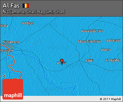 Political 3D Map of Al Fas