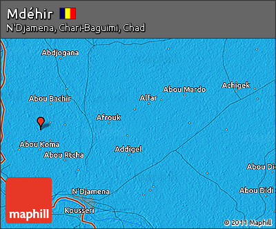 Political 3D Map of Mdéhir