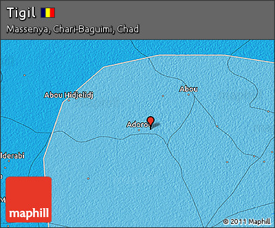 Political 3D Map of Tigil