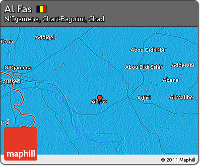 Political 3D Map of Al Fas
