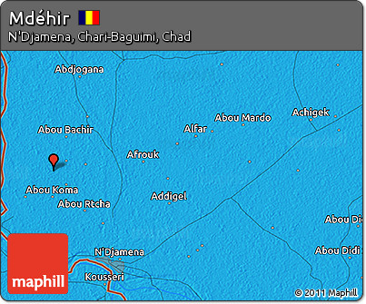Political 3D Map of Mdéhir