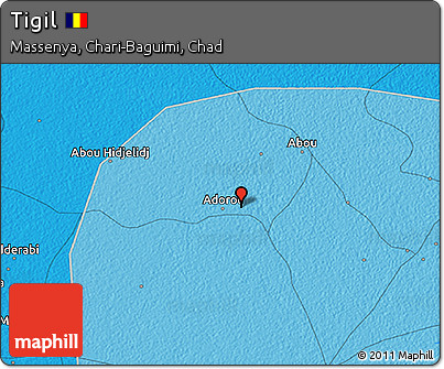 Political 3D Map of Tigil