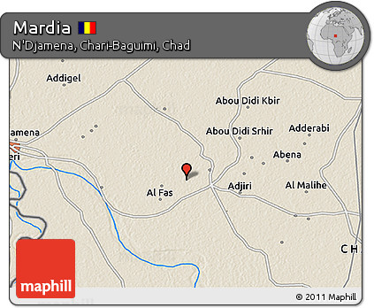 Shaded Relief 3D Map of Mardia