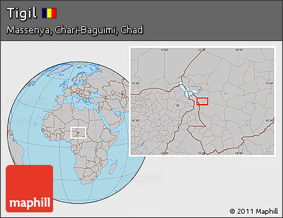 Gray Location Map of Tigil