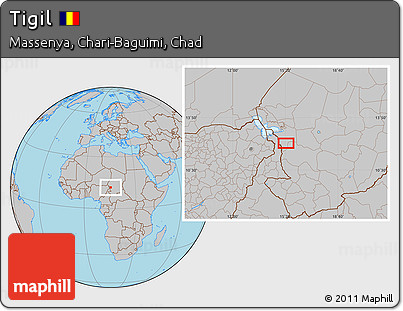 Gray Location Map of Tigil