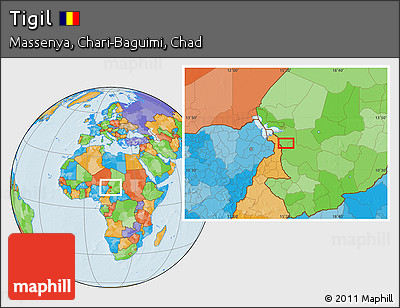 Political Location Map of Tigil